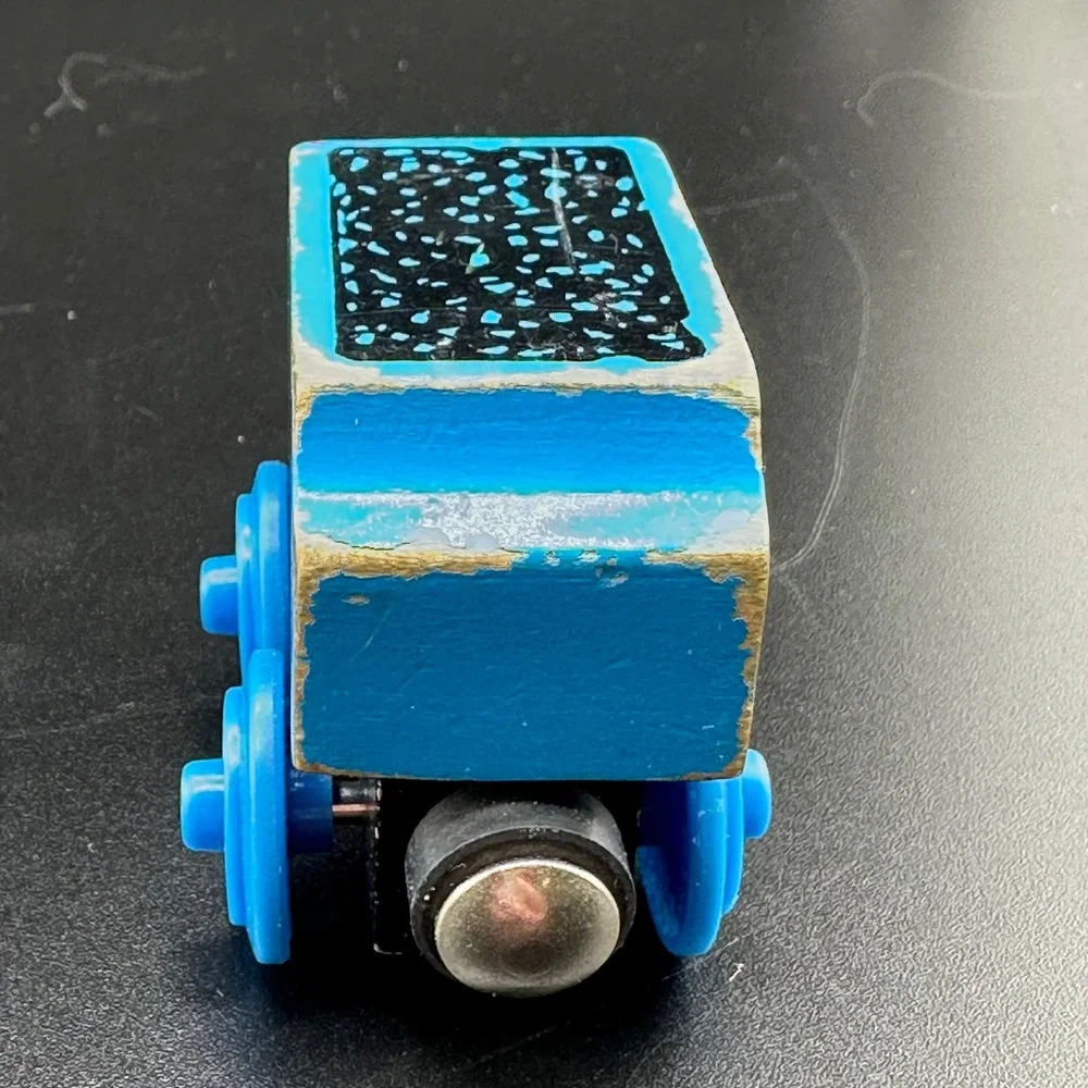 Vtg 1996 Thomas Wooden Railway Gordon Tender #4 Blue‎ Coal Train Britt Allcroft